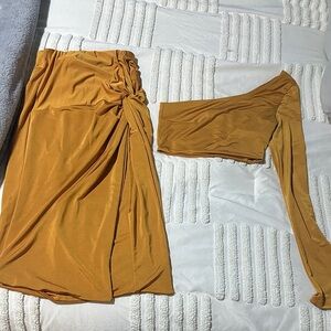 Mustard skirt set